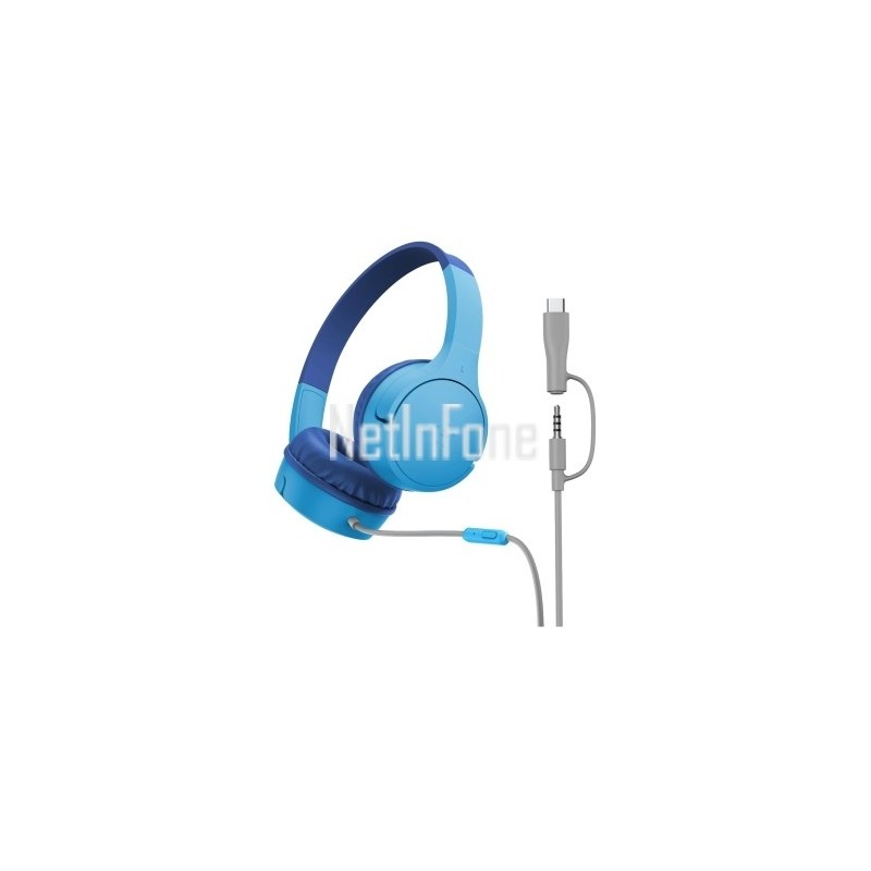 Mini casque filaire enfant BELKIN SOUNDFORM bleu