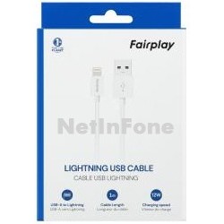 Câble de recharge RAPIDE USB-A vers LIGHTNING 1 Mètre